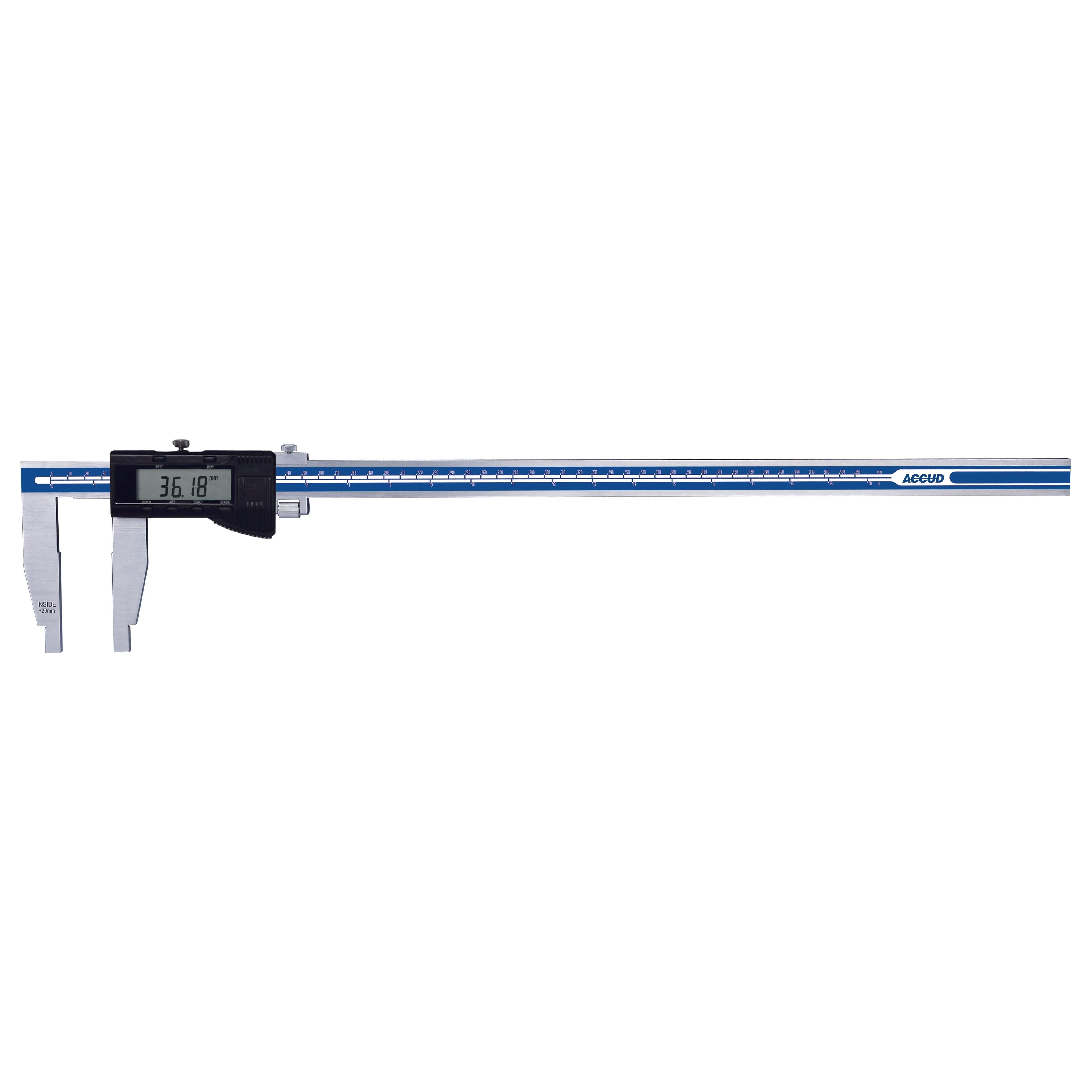 Accud - 0-500mm/0-20" Digital Caliper, Jaw Length 150Mm | AC-118-020-12