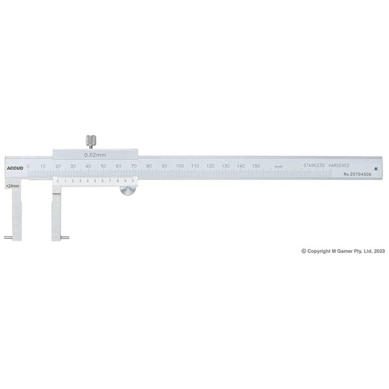 Accud - 24-150mm Inside Point Vernier Caliper | AC-146-006-11