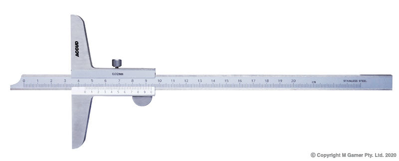 Accud - 0-300mm Vernier Depth Caliper | AC-177-012-11