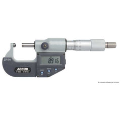 Accud - 0-25mm/0-1" Digital Spherical Anvil Tube Micrometer, Spherical Anvil, Flat Spindle Tip | AC-331-001-03