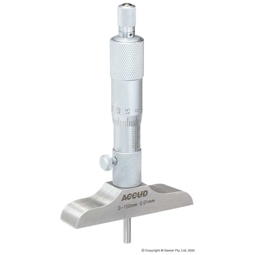 Accud - 0-25mm Depth Micrometer, Base 63X17mm | AC-391-001-02