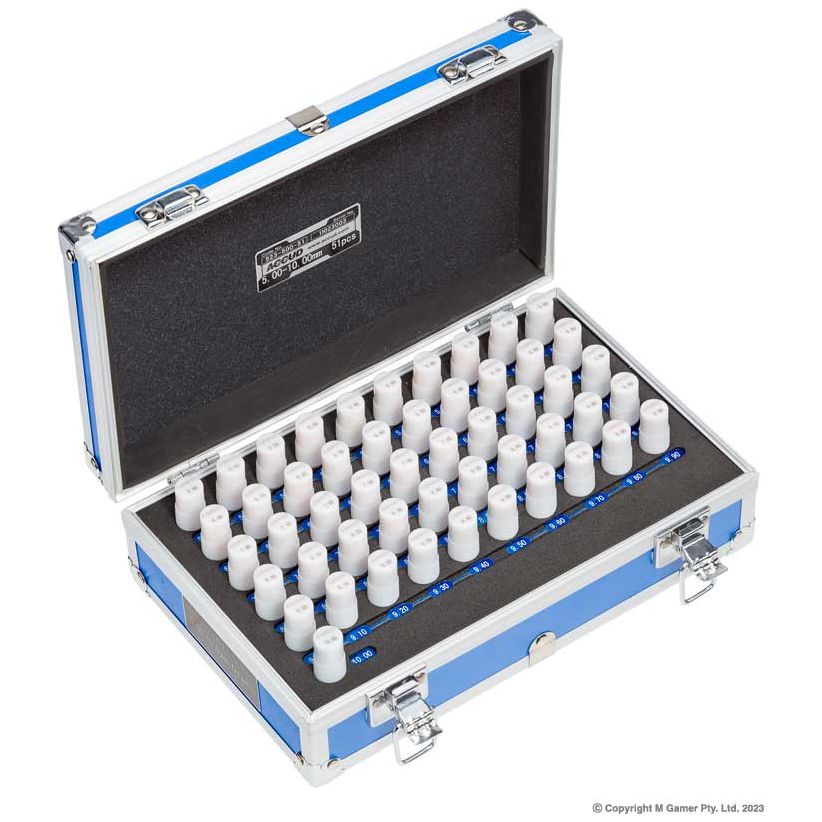 Accud - 1.0-5.0mm, 41pcs,accuracy ±1µm Pin Gauge Set | AC-523-500-41