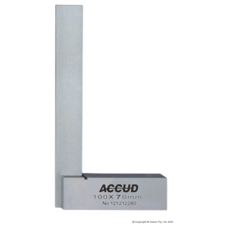 Accud - 100x70mm 90° Flat Edge Square With Wide Base, Din875 Grade 0 | AC-843-004-10