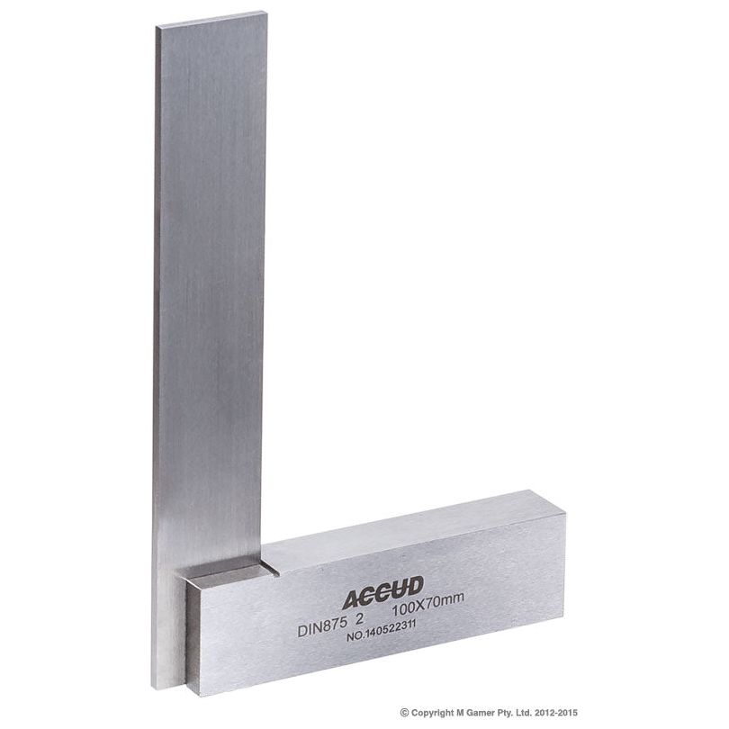 Accud - 75x50mm Machinist Square With Wide Base, Din875 Grade 2 | AC-845-003-02