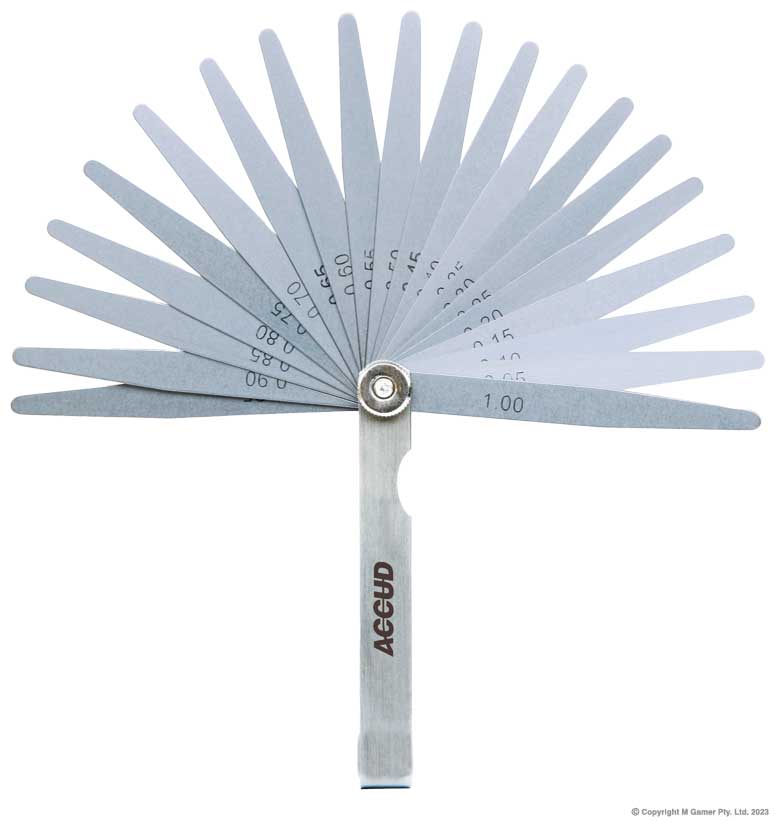 Accud - 0.02 - 1.00mm Feeler Gauge, Length 100Mm | AC-912-100-17