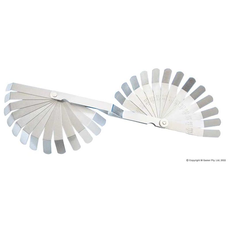 Accud - Angled feeler gauge 0.127-0.762mm 26 blades | AC-919-030-26