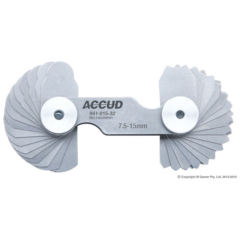Accud - 7.5-15mm Radius Gauge | AC-941-015-32