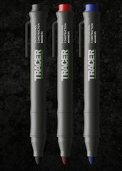 TRACER  Clog Free Marker Set - 3pc pack (1x Black / 1x Blue / 1x Red) with Site Holsters.