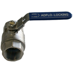 AIP - Ball Valve Brass F & F S/steel Lever Handle Blue General Purpose Lockable Bspp - 1-1/4" | 25-001-020 | AFBVL32