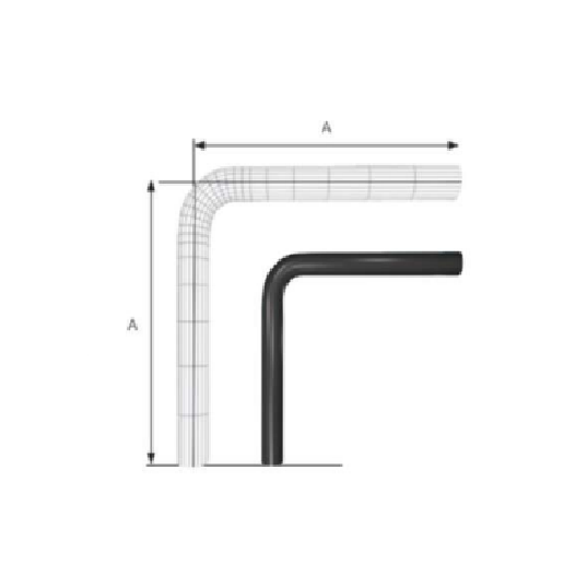 Hardie Hose - 90 Degree Hose Bend 25.4mm x 190mm | AH-WH90-25