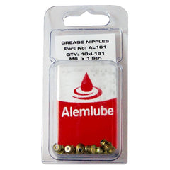 Alemlube - 6M X 1 Straight Grease Nipple, 10 Pack | AL161