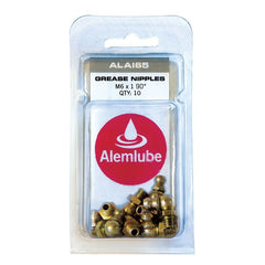 Alemlube - 10M X 1 Straight Grease Nipple, 10 Pack | AL200