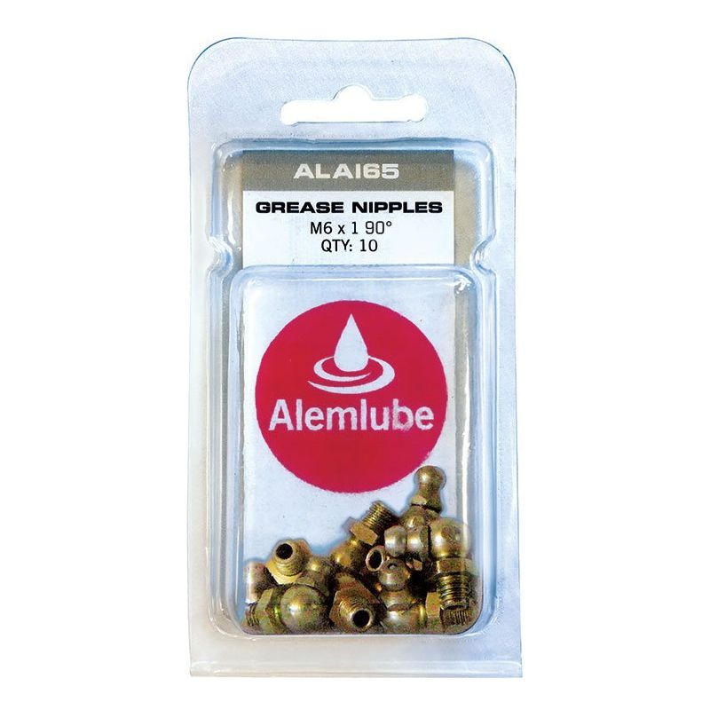 Alemlube - 10M X 1 45° Grease Nipple, 10 Pack | ALA203