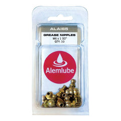 Alemlube - 1/4" Bsp 90° Grease Nipple, 10 Pack | ALA60