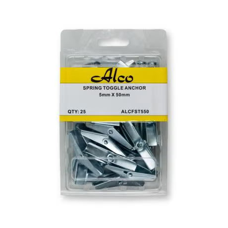 Alco - STL SPRNG TOGGLES W/RND HED SCREW 5x50mm PK 25 | ALCFST550