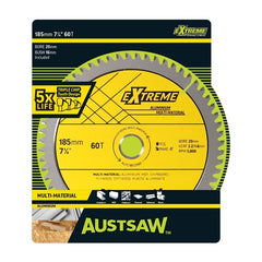 Austsaw - 185mm (7 1/4") Aluminium Blade Triple Chip - 20/16mm Bore - 60 Teeth | ALYC1852060