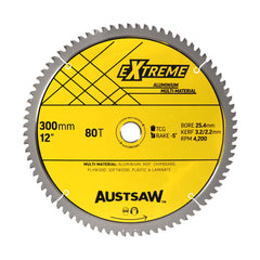 Austsaw- 305mm (12in) Aluminium Blade Triple Chip - 25.4mm Bore - 80 Teeth