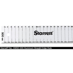 Starrett - Flat Aluminium Straight Edge Rule  500 mm | AMSE-500