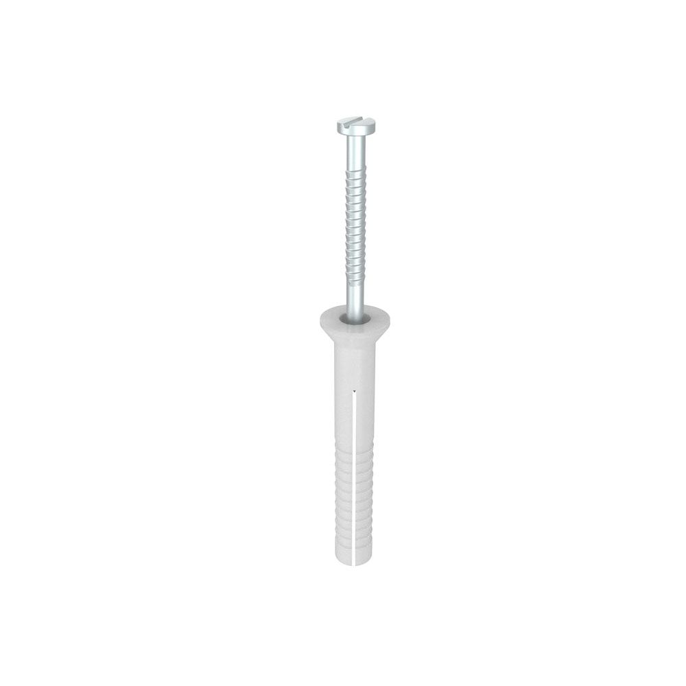 Bremick - Nail-In Nylon Countersunk 6.5 x 38mm (Box of 100)