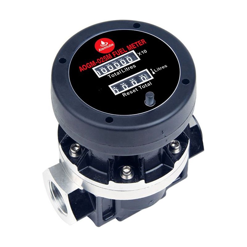 Alemlube - Mechanical Oval Gear Meter 1" Bsp Mechanical Display - 120 L/Min | AOGM-025M