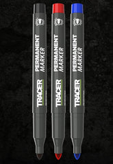 TRACER  Permanent Marker Set | 4 Pack (2x Black / 1x Blue / 1x Red)
