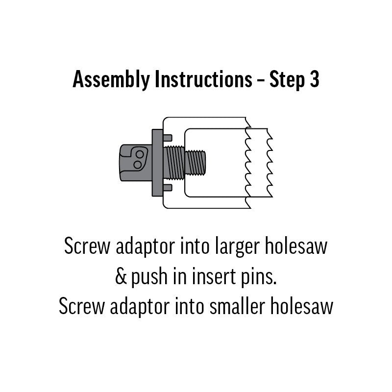ALPHA Alpha Pro Lock Quick Change Stepped Electricians Holesaw Arbor Kit
