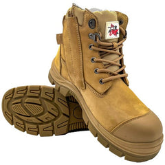 Maxisafe - Cougar ARIZONA 6" Camel Waterproof Upper Side Zip Boot Composite Toe - Size 4 | ARIZONA-4