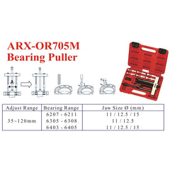Trax - Bearing End Puller Kit Medium | ARX-OR705M