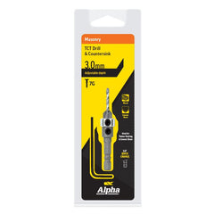 ALPHA 3.5mm (9/64in) Tungsten Carbide Countersink with Drill Bit