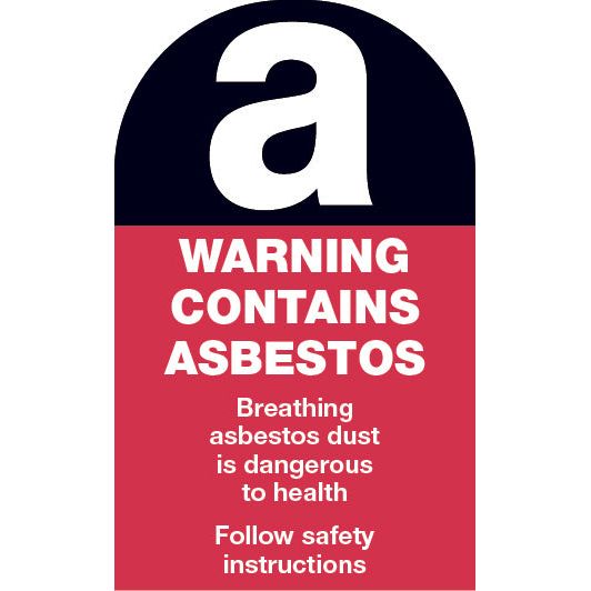 Uniform Safety Signs - 90x55mm - Self Adhesive - Pkt of 10 - Warning Contains Asbestos etc. | ASB26A