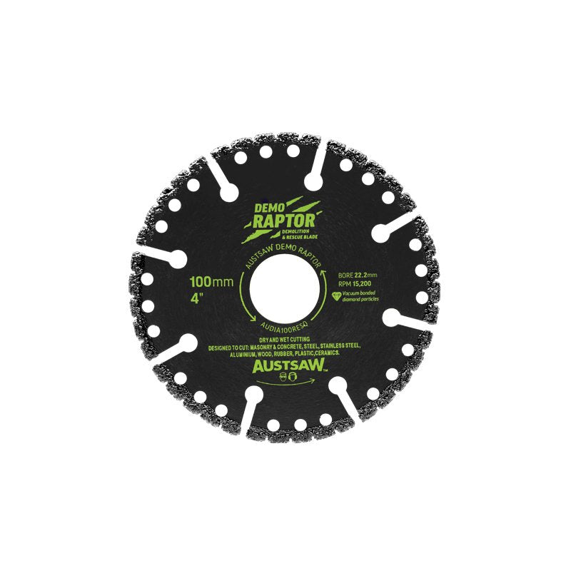 AUSTSAW 100mm (4in) | Demo Raptor Multi-Purpose Demolition Diamond Blade