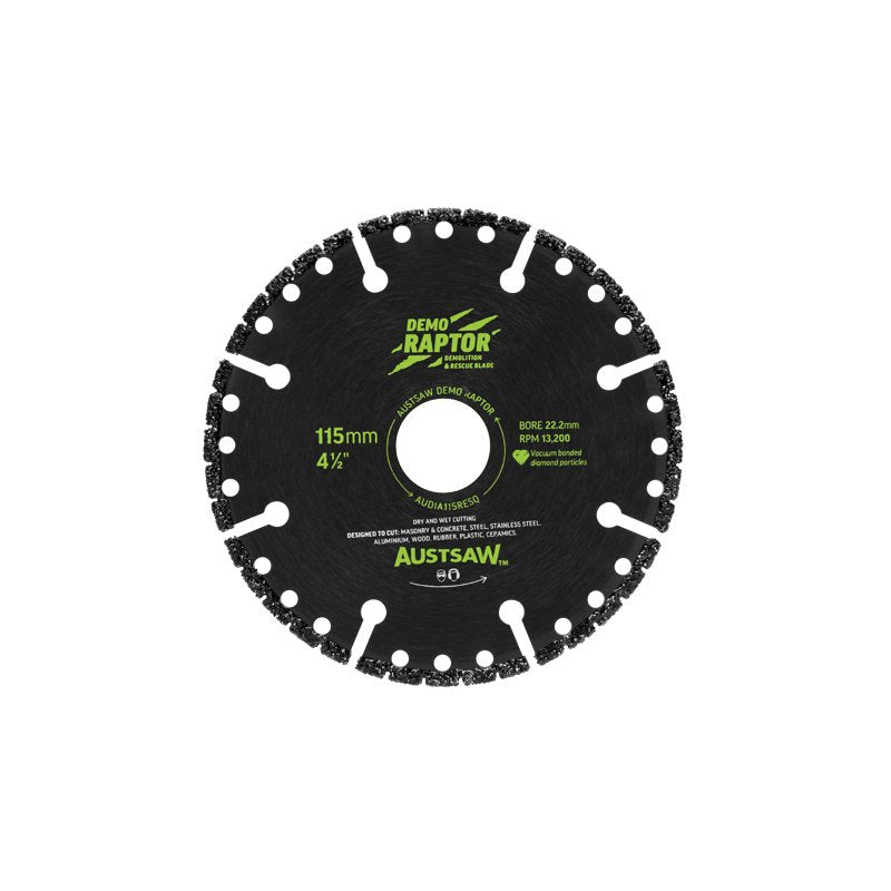AUSTSAW 115mm (4.5in) | Demo Raptor Multi-Purpose Demolition Diamond Blade