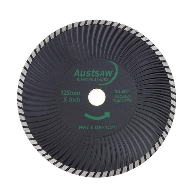 Austsaw- 125mm (5in) Diamond Blade Super Turbo Wave - 22.2mm Bore - Super Turbo