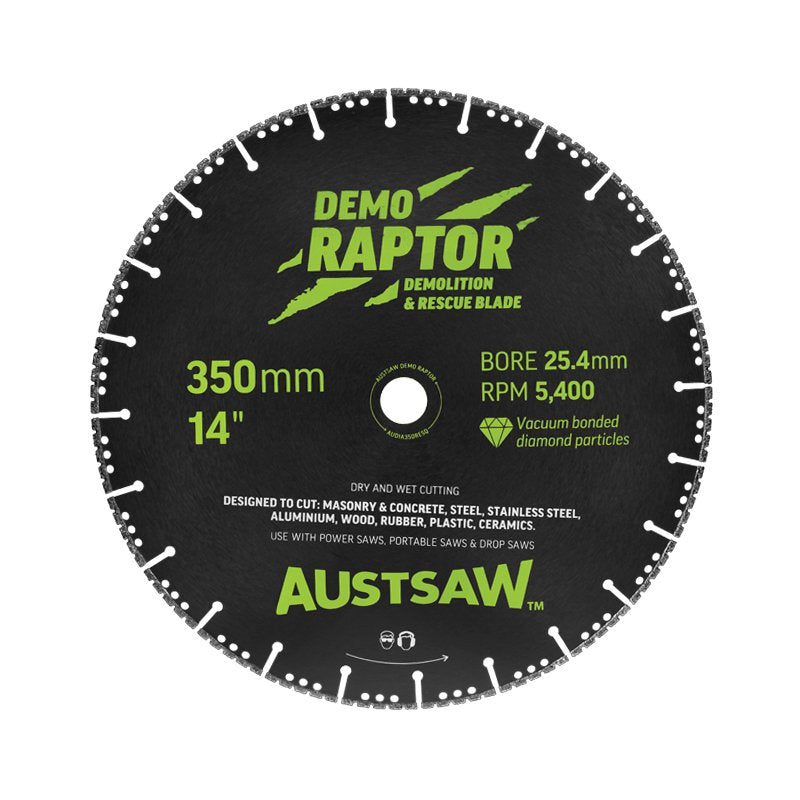 AUSTSAW 350mm (14in) | Demo Raptor Multi-Purpose Demolition Diamond Blade