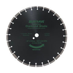 Austsaw- 530mm(20in) Diamond Blade Segmented General Purpose - 25.4mm Bore - Gen. Purpose