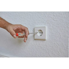 Wiha - Voltage Tester 220-250 Volts, Slotted, Transparent, With Push-On Clip | WH-32201