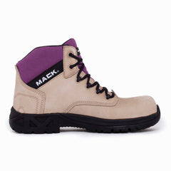 Mack - Axel Boot Ladies Safety Composite EH Ladies Fawn/Purple USA 12 Pair | MK000AXELFNF120