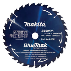 Makita Accessories - Bluemak TCT Saw Blade 255mm x 25.4mm x 32T | B-15291