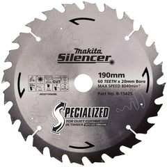 Makita Accessories - Silencer TCT Saw Blade 190mm x 20mm x 60T | B-15425