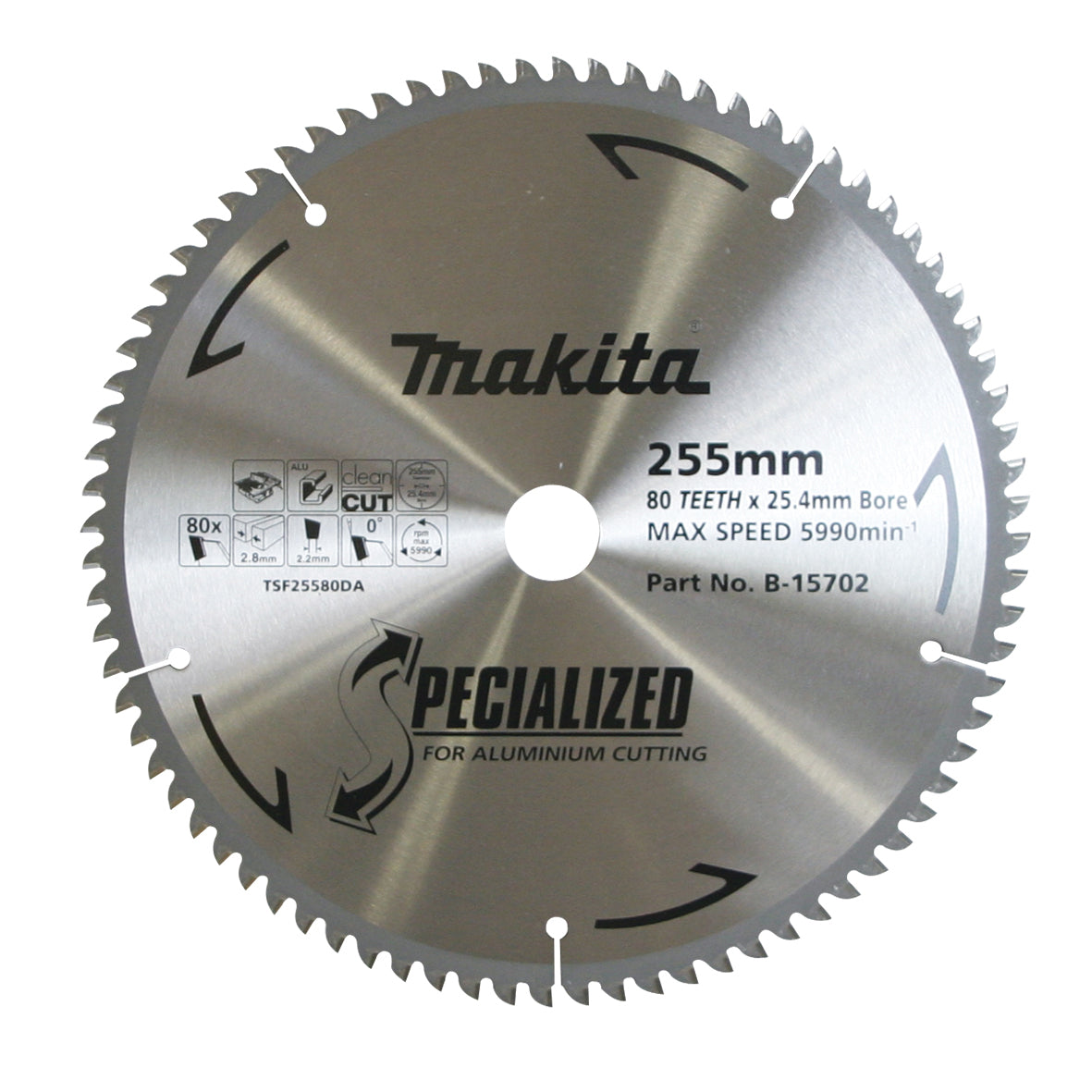 Makita Sawing Aluminium Tct Saw Blade 255mm X 25.4mm X 80T | SKU B-15702