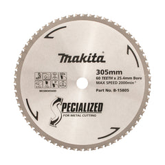 Makita Sawing Cold Metal Cutting Tct Saw Blade 305mm X 25.4mm X 60T - Standard | SKU B-15805