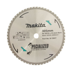 Makita Sawing Cold Metal Cutting Tct Saw Blade 305mm X 25.4mm X 78T - Thin Material | SKU B-15827