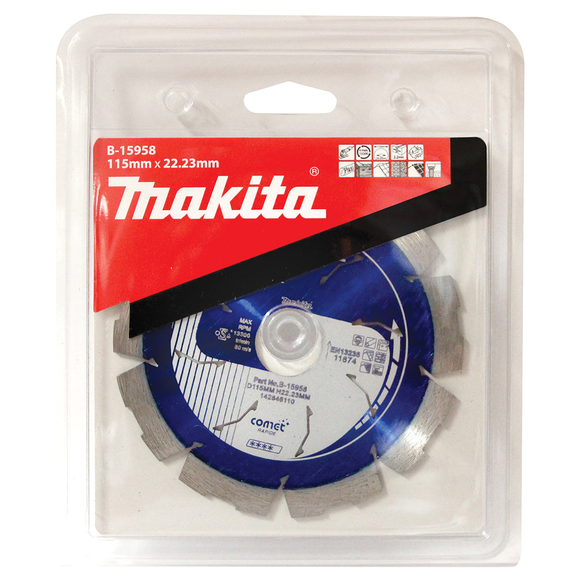 Makita Segmented Diamond Blade 115mm  Durable & Reliable | SKU B-15958