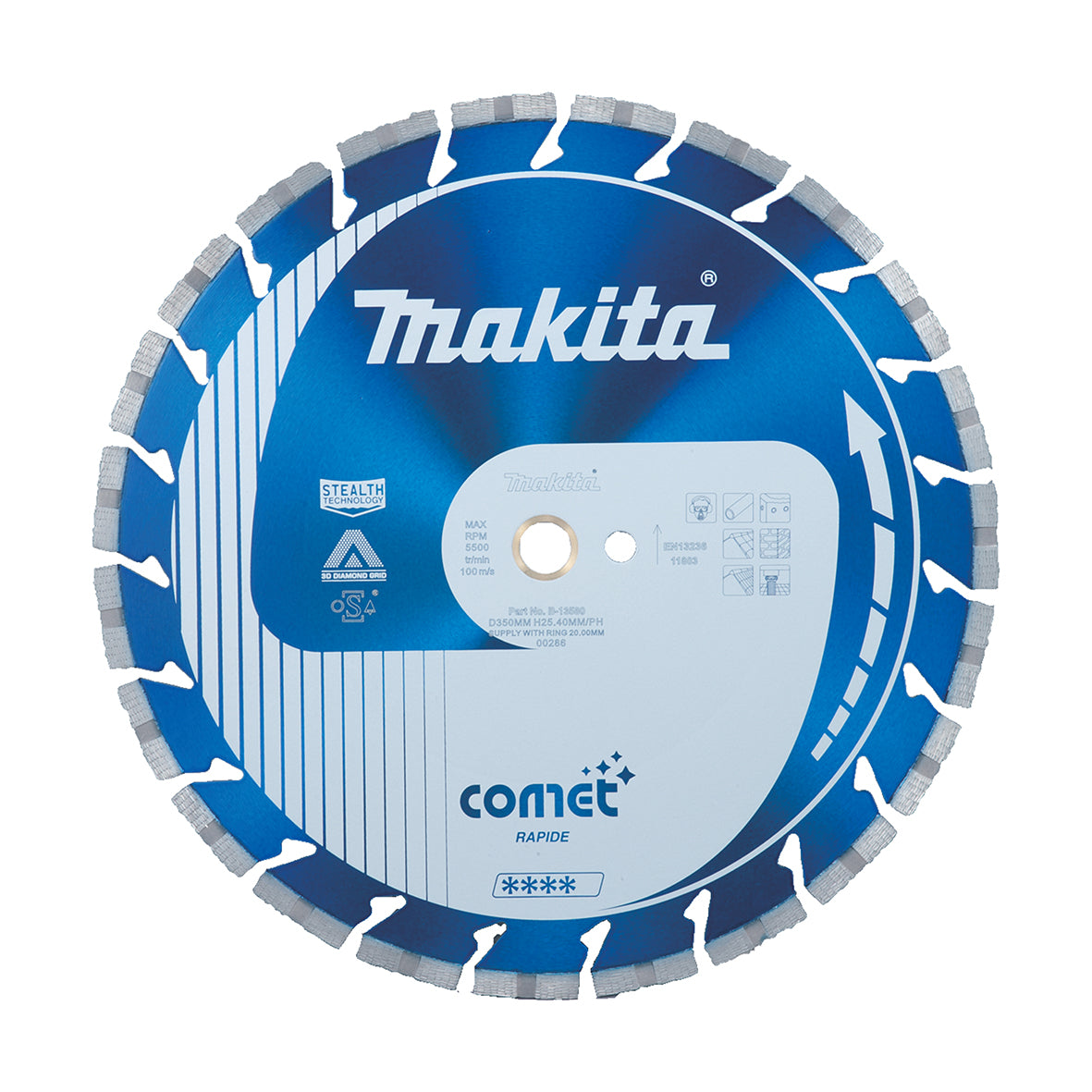 Makita OPE - Powercut Acc 400mm x 25.4/20mm - 3DDG Diamond Blade Segmented - Comet | B-16003