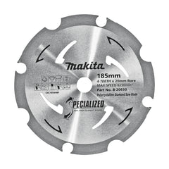 Makita Sawing Pcd Fibre Cement Saw Blade 185mm X 20mm X 4T | SKU B-20650