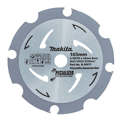 Makita Sawing Pcd Fibre Cement Saw Blade 165mm X 20mm X 4T | SKU B-20971