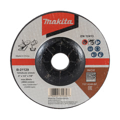 Makita Grinding & Cutting 125mm X 6mm X 22 D/C Inox Grind Disc A24R - 25Pc | SKU B-21129-25
