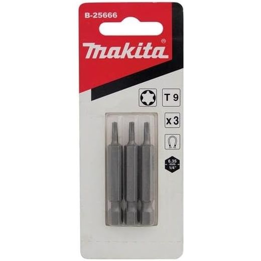 Makita - T9 x 50mm Power Screwdriver Bit 3pk | B-25666