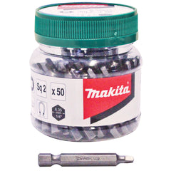 Makita Driving Acc Sq2 X 50mm Power Screwdriver Bit - Bulk Jar - 50pk | SKU B-26543