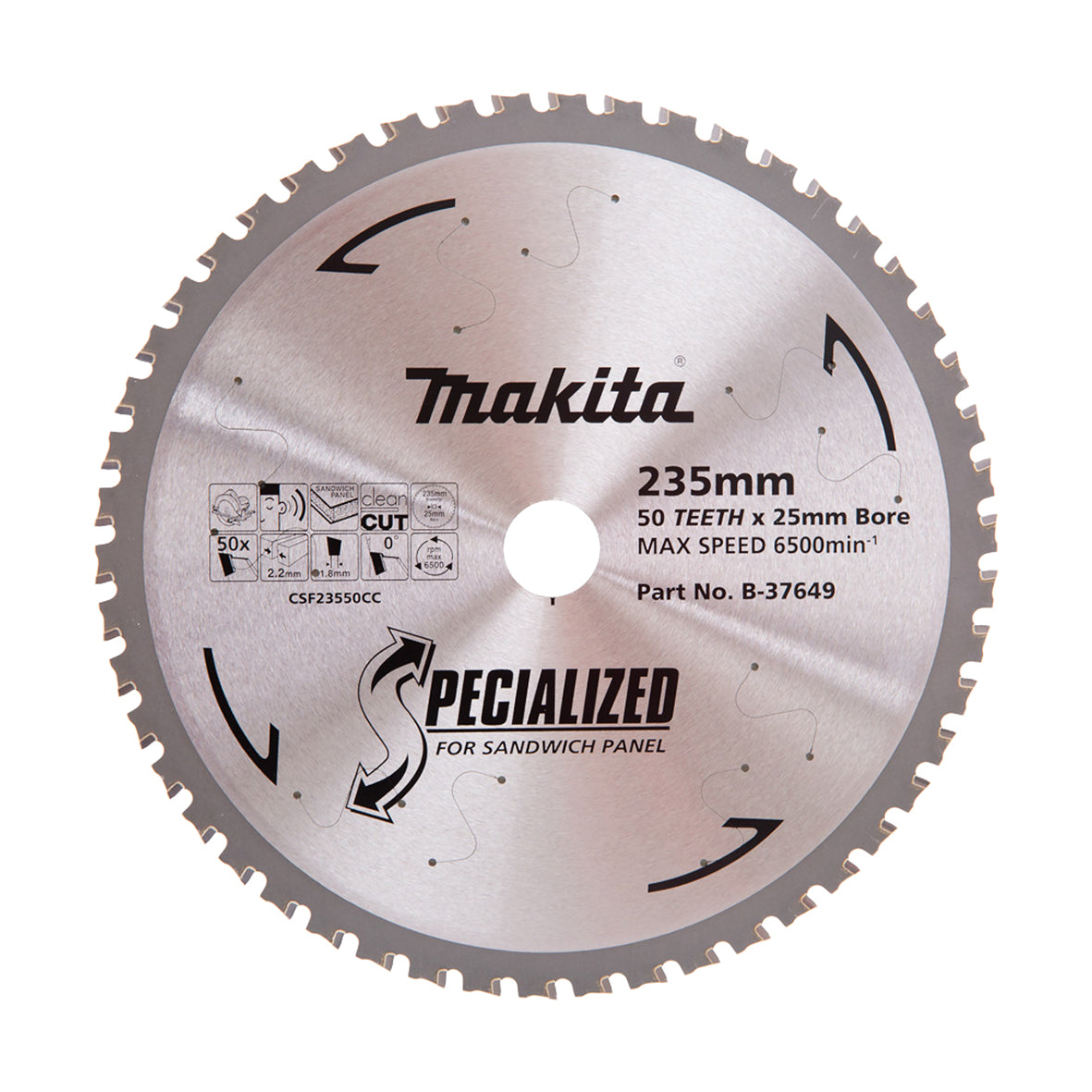 Makita Sawing Cool Room Panel Tct Saw Blade 235mm X 25mm X 50T | SKU B-37649